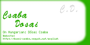 csaba dosai business card